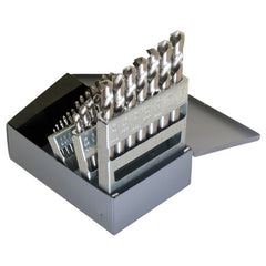 ‎1/16-1/2 RHS / RHC HSS 118 Degree Radial Point General Purpose Screw Machine Length Drill Set - Bright