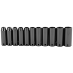 STANLEY® 1/2" Drive 11 Piece Metric Deep Impact Socket Set – 6 Point - Americas Industrial Supply