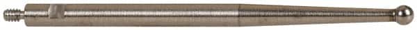 TESA Brown & Sharpe - 2mm Ball Diam, Steel, Ball Test Indicator Contact Point - 1-7/16" Contact Point Length, Use with Brown & Sharpe BesTest 599 Series - Americas Industrial Supply
