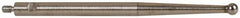 TESA Brown & Sharpe - 2mm Ball Diam, Steel, Ball Test Indicator Contact Point - 1-7/16" Contact Point Length, Use with Brown & Sharpe BesTest 599 Series - Americas Industrial Supply