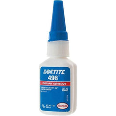 Loctite - 1 oz Bottle Clear Instant Adhesive - 496 SUPERBONDER 1OZ LOCTITE SPRBNDR ADHS - Americas Industrial Supply