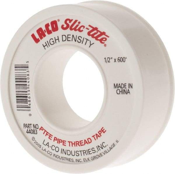 LA-CO - 1/2" Wide x 600" Long General Purpose Pipe Repair Tape - 3 mil Thick, -450 to 550°F, White - Americas Industrial Supply