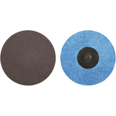 Quick-Change Disc: Speed-Lok TR, 3″ Disc Dia, 60 Grit, Aluminum Oxide, Coated Brown, Cloth Backed, 20,000 RPM