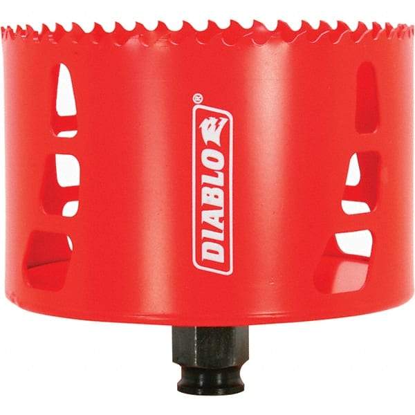 Freud - 4" Diam, 2-3/8" Cutting Depth, Hole Saw - Bi-Metal Saw, Toothed Edge - Americas Industrial Supply