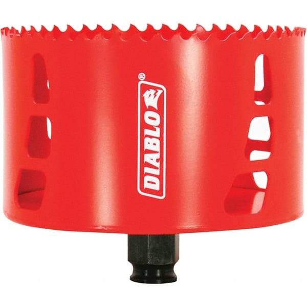 Freud - 4-1/4" Diam, 2-3/8" Cutting Depth, Hole Saw - Bi-Metal Saw, Toothed Edge - Americas Industrial Supply