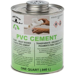 Black Swan - 1 Qt Heavy Duty Cement - Clear, Use with PVC - Americas Industrial Supply