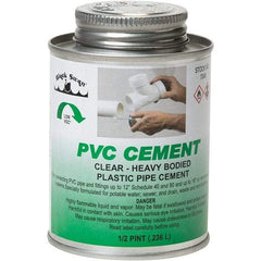 Black Swan - 1/2 Pt Heavy Duty Cement - Clear, Use with PVC - Americas Industrial Supply