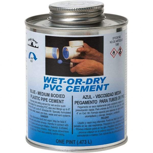 Black Swan - 1 Pt Medium Bodied Cement - Blue, Use with PVC - Americas Industrial Supply