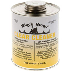 Black Swan - 1 Qt All-Purpose Cleaner - Clear, Use with ABS, PVC & CPVC up to 6" Diam - Americas Industrial Supply