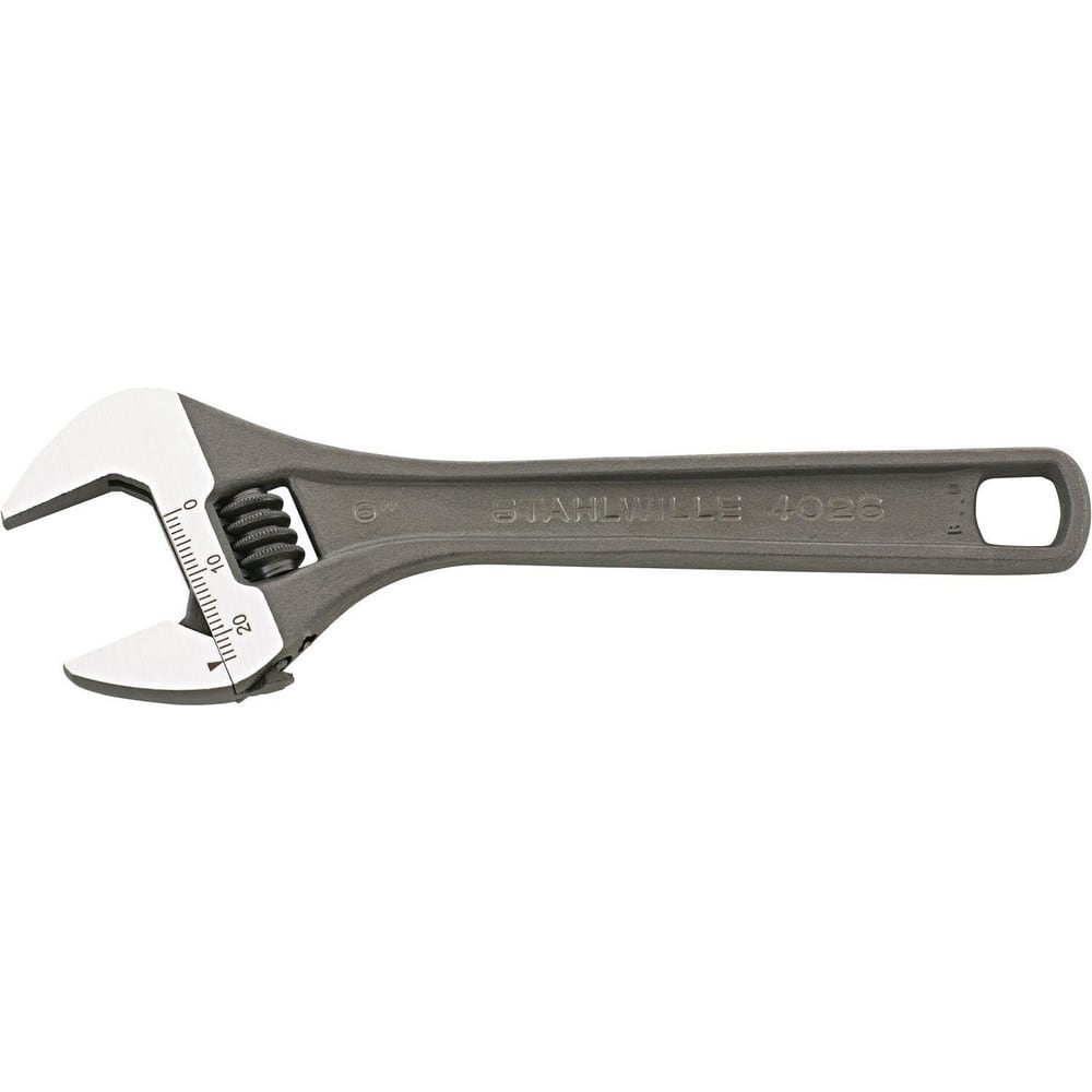 Adjustable Wrenches; Wrench Size (Decimal Inch): 50.0000; Wrench Type: Adjustable; Maximum Jaw Capacity: 24 mm; Finish: Gunmetal; Overall Length (Inch): 6; Material: Chrome Vanadium; Jaw Material: Chrome Vanadium Steel; Head Size (Decimal Inch): 1.9686; T