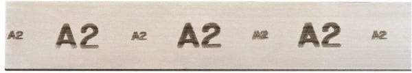 Starrett - 36 Inch Long x 5/8 Inch Wide x 1/2 Inch Thick, Tool Steel Air Hardening Flat Stock - + 0.25 Inch Long Tolerance, + 0.000-0.005 Inch Wide Tolerance, +/- 0.001 Inch Thickness Tolerance, +/- 0.001 Inch Square Tolerance, AISI Type A2 Air Hardening - Americas Industrial Supply