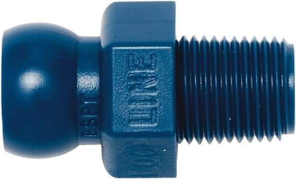 Loc-Line - 1/4" Hose ID, Male to Female Coolant Hose Connector - 1/8" BSPT, For Loc-Line Modular Hose Systems - Americas Industrial Supply