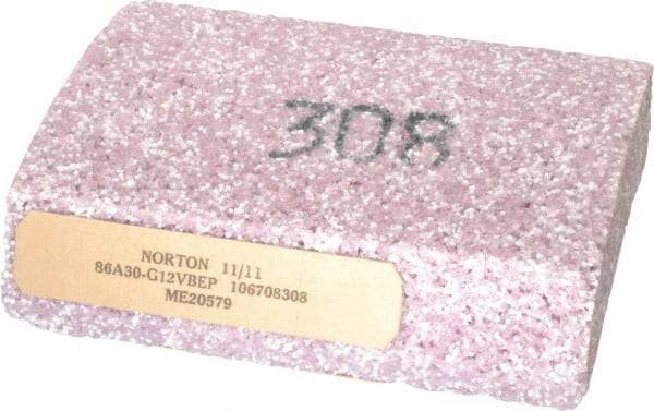 Norton - 5" Wide x 6" High x 1-1/2" Thick Grinding Segment - Ceramic, 30 Grit, Hardness G, Blue Print No. ME20579 - Americas Industrial Supply