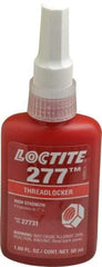 Loctite - 50 mL Bottle, Red, High Strength Liquid Threadlocker - Series 277, 24 hr Full Cure Time, Hand Tool, Heat Removal - Americas Industrial Supply