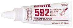 Loctite - 50 mL Tube, White, Medium Strength Paste Threadlocker - Series 592, 72 hr Full Cure Time, Hand Tool, Heat Removal - Americas Industrial Supply