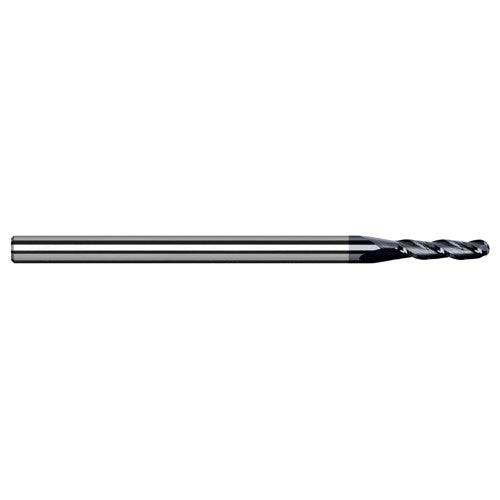 ‎0.02″ Dia. × 1/8″ Shank × 0.03″ DOC × 1-1/2″ OAL, Carbide AlTiN, 3 Flute, Ballnose End Mill