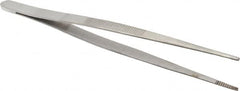 General - 6" OAL Utility Tweezers - Blunt, Serrated Points - Americas Industrial Supply