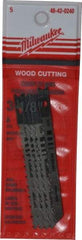 Milwaukee Tool - 3-1/8" Long, 8 Teeth per Inch, High Carbon Steel Jig Saw Blade - Toothed Edge, 0.2188" Wide x 0.043" Thick, U-Shank - Americas Industrial Supply