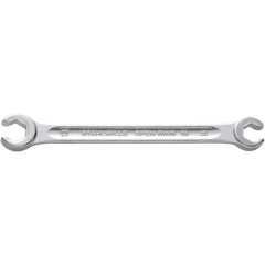 Flare Nut Wrenches; Type: Open End; Size (Inch): 9/16 in; 1/2 in; Size (mm): 9/16 in; 1/2 in; Head Type: Double; Offset; Opening Type: 6-Point Flare Nut; Head Offset Angle: 10; Non-sparking: No; Insulated: No; Magnetic: No; Corrosion-resistant: No; Ratche