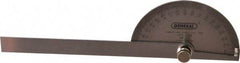 General - 6 Inch Long Blade, 180° Max Measurement, 1° Dial Graduation, Round Head Protractor - Accuracy Up to 1°, 0 to 180 Dial Range - Americas Industrial Supply