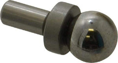 Jergens - 12.7mm Ball Diam, 6.34mm Shank Diam, Stainless Steel Checking Tooling Ball - 0.94" Ball Center to Shank Bottom, 0.4" Ball Center to Shoulder Bottom, with Shoulder, Breakaway - Americas Industrial Supply