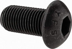 Value Collection - 1/2-20 UNF Hex Socket Drive, Button Screw - Alloy Steel, Black Oxide Finish, Fully Threaded, 1" Length Under Head - Americas Industrial Supply