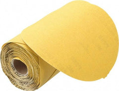 Norton - 6" Diam, 280 Grit Aluminum Oxide Adhesive PSA Disc - Very Fine Grade, Gold, C Weighted Backing, Flexible - Americas Industrial Supply