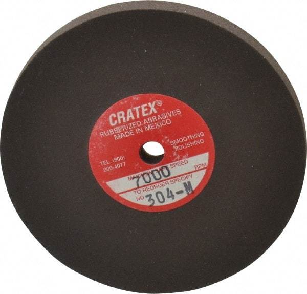 Cratex - 3" Diam x 1/4" Hole x 1/4" Thick, Surface Grinding Wheel - Silicon Carbide, Medium Grade, 7,000 Max RPM, Rubber Bond, No Recess - Americas Industrial Supply