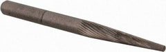 M.A. Ford - 1/8" Cut Diam, 1/8" Shank Diam, Cone Head Double Cut Burr - Carbide, Point End, 5/8" LOC, 1-1/2" OAL - Americas Industrial Supply