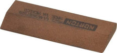 Norton - 2-1/4" Long x 7/8" Diam x 3/16" Thick, Aluminum Oxide Sharpening Stone - Round, Medium Grade - Americas Industrial Supply