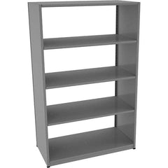 Tennsco - 5 Shelf Starter Open Steel Shelving - 48" Wide x 76" High x 24" Deep, Medium Gray - Americas Industrial Supply