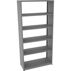 Tennsco - 6 Shelf Starter Open Steel Shelving - 42" Wide x 88" High x 18" Deep, Medium Gray - Americas Industrial Supply