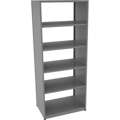 Tennsco - 6 Shelf Starter Open Steel Shelving - 36" Wide x 88" High x 24" Deep, Medium Gray - Americas Industrial Supply