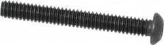 Value Collection - 1/4-20 UNC Hex Socket Drive, Button Screw - Alloy Steel, Black Oxide Finish, Fully Threaded, 2" Length Under Head - Americas Industrial Supply