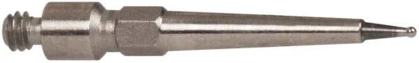 TESA Brown & Sharpe - 0.38mm Ball Diam, Carbide, Ball Test Indicator Contact Point - 1/2" Contact Point Length, Use with Brown & Sharpe BesTest 599 Series - Americas Industrial Supply