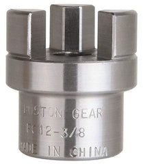 Boston Gear - 3/8" Max Bore Diam, FC12 Coupling Size, Flexible Half Coupling - 1-1/4" OD, 2.32" OAL, Steel - Americas Industrial Supply