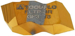 Tool-Flo - FLTP3 Grade GP3, Internal/External 60° V Threading Insert - 6 to 20 TPI Ext Pitch, 5 to 12 TPI Int Pitch, Right Hand Insert, TiN Finish, Carbide - Americas Industrial Supply