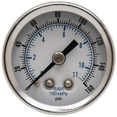 Parker - FRL Pressure Gauge - 1/8" NPT & 0-160 psi - Americas Industrial Supply