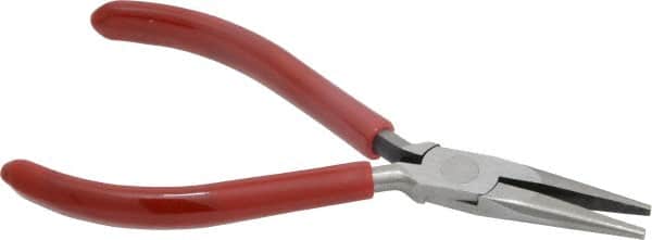 Proto - 4-7/8" OAL, 1-3/16" Jaw Length x 7/16" Jaw Width, Long Nose Needle Nose Pliers - Serrated Jaw, Plastisol Handles - Americas Industrial Supply