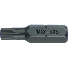 Power & Impact Screwdriver Bits & Holders; Bit Type: Torx; Power Bit; Hex Size (Inch): 1/4 in; Blade Width (mm): 1.60; Blade Thickness (mm): 1.6000; Drive Size: 1/4 in; Body Diameter (Inch): 1/4 in; Torx Size: T6; Overall Length (Decimal Inch): 1.0000; Nu