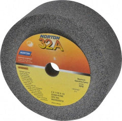 Norton - 4" Diam, 1/2" Hole Size, 1-1/2" Overall Thickness, 60 Grit, Type 6 Tool & Cutter Grinding Wheel - Medium Grade, Aluminum Oxide, K Hardness, Vitrified Bond, 5,730 RPM - Americas Industrial Supply