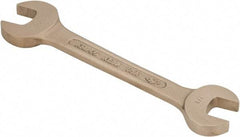 Ampco - 7/8" x 15/16" Nonsparking Open End Wrench - 9" OAL, Double End, Plain Finish, 15° Head Angle - Americas Industrial Supply