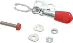 De-Sta-Co - 60 Lb Holding Capacity, Horizontal Handle, Manual Hold Down Toggle Clamp - 80° Handle Movement, 90° Bar Opening, U-Bar, Right Flanged Base, Electro-Plated Zinc, Carbon Steel - Americas Industrial Supply