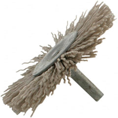Brush Research Mfg. - 3" OD, Straight Filament Abrasive Nylon Wheel Brush - 3/8" Face Width, 13/16" Trim Length, 25,000 RPM - Americas Industrial Supply