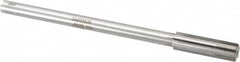 Made in USA - 0.582" Carbide-Tipped 6 Flute Chucking Reamer - Straight Flute, 7/16" Straight Shank, 2" Flute Length, 8" OAL - Americas Industrial Supply