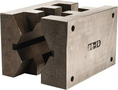 Heinrich - 6" Wide, V-Groove Vise Jaw - Ductile Iron, Fixed Jaw, Compatible with DA-6600-SC Vises - Americas Industrial Supply