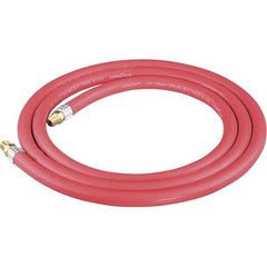 Dynabrade - 3/8" ID x 11/16" OD 8' Long Hose - Male/Male Ends, 90 Working psi, 1/4" Fitting, Red - Americas Industrial Supply