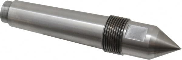 Riten - 1-1/4" Head Diam, Carbide-Tipped Steel Standard Point Solid Dead Center - 4MT Morse Taper, 1-1/4" Point Diam, 2" Point Length, 2-29/32" OAL - Americas Industrial Supply