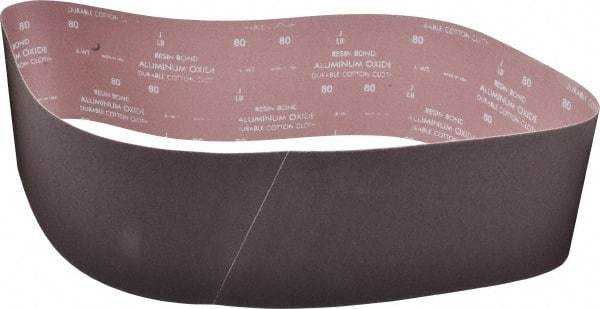 Norton - 6" Wide x 60" OAL, 80 Grit, Aluminum Oxide Abrasive Belt - Aluminum Oxide, Medium, Coated, X Weighted Cloth Backing, Series R228 - Americas Industrial Supply