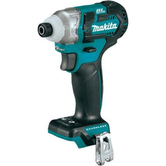 Makita - 12 Volt, 1/4" Drive, 100 Ft/Lb Torque, Cordless Impact Driver - Pistol Grip Handle, 3900 RPM, Lithium-Ion, Bare Tool - Americas Industrial Supply